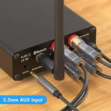 Fosi Audio BT10A Bluetooth 5.0 Stereo Audio Amplifier Receiver 2 Channel Class D Mini Hi-Fi Integrated Amp for Home Passive Speakers 50W x 2 TPA3116