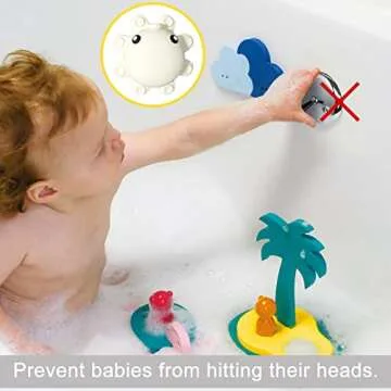 Bathroom Bathtub Overflow Drain Cover- Silicone Bath Tub Drain Cover, Tub Overflow Drain Stopper with Suction Cups, Adds Inches of Water for Deeper Bath, Cute Bathroom Accessories, Ivory