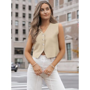 LILLUSORY Women's Stylish Sweater Vest for Any Occasion