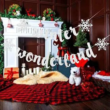 Silver Winter Wonderland Banner Winter Wonderland Snowflake Banner, Winter Wonderland Birthday Baby ...