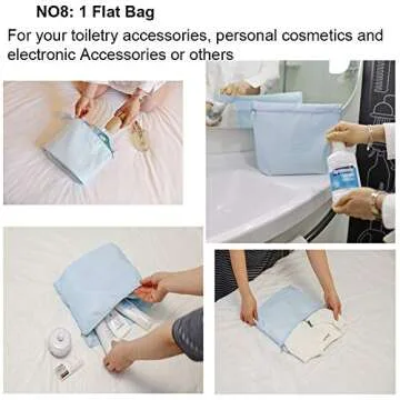 AI DU 8 Pcs Travel Packing Cubes Set for Easy Organization