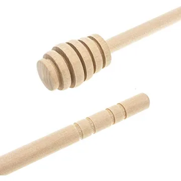 ICEYLI Wooden Honey Dippers - Set of 4 Stylish Sticks