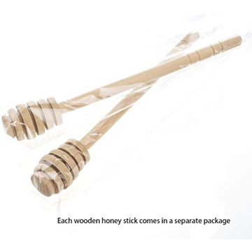 ICEYLI Wooden Honey Dippers - Set of 4 Stylish Sticks