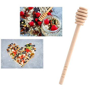 ICEYLI Wooden Honey Dippers - Set of 4 Stylish Sticks