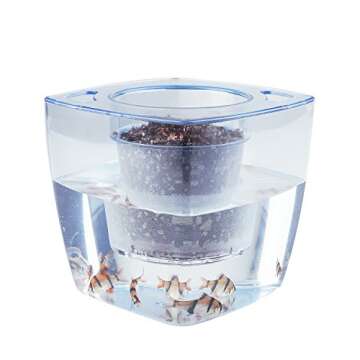 Water Herb Garden, AIBIS Hydroponics Growing System, Organic Self Watering Planter Indoor Sprouts Gardening Starter Kit Aquaponics Small Fish Tank, Best Gift Set for Women and Kid, Seeds Not Included