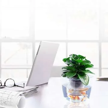 Water Herb Garden, AIBIS Hydroponics Growing System, Organic Self Watering Planter Indoor Sprouts Gardening Starter Kit Aquaponics Small Fish Tank, Best Gift Set for Women and Kid, Seeds Not Included