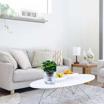 Water Herb Garden, AIBIS Hydroponics Growing System, Organic Self Watering Planter Indoor Sprouts Gardening Starter Kit Aquaponics Small Fish Tank, Best Gift Set for Women and Kid, Seeds Not Included