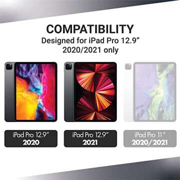 ArmorSuit [2+2 Pack] Designed for iPad Pro 12.9 Inch Tempered Glass Screen Protector 2020 4th & 2021...