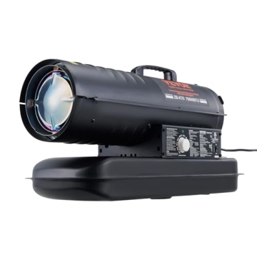 VEVOR Kerosene Forced Air Heater, 70000 BTU Portable Torpedo Diesel Space Heater with Thermostat, 5 Gallon Tank Energy-Efficient heavy-duty Heater, for Indoor Outdoor Use Workshop Industry