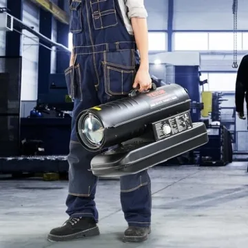 VEVOR Kerosene Forced Air Heater, 70000 BTU Portable Torpedo Diesel Space Heater with Thermostat, 5 Gallon Tank Energy-Efficient heavy-duty Heater, for Indoor Outdoor Use Workshop Industry