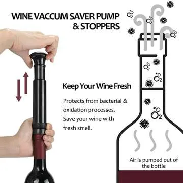Wine Air Pressure Pump Opener Set - Easy Pouring