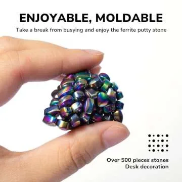 Over 500 Colorful Weak Magnetic Ferrite Putty Stones Desk Fidget Toys for Adults.