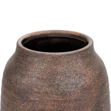 Briful Rustic Brown Ceramic Vase for Elegant Home Decor