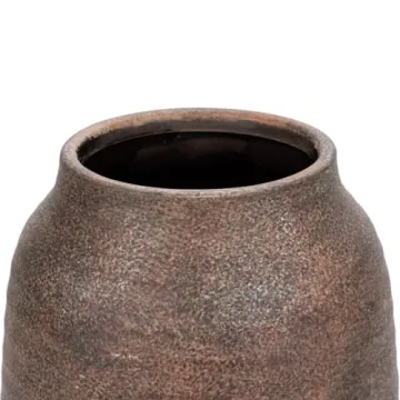 Briful Rustic Brown Ceramic Vase for Elegant Home Decor