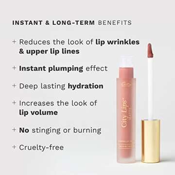City Beauty City Lips Matte - Plumping Liquid Lipstick - Hydrate & Volumize - All-Day Wear - Hyaluro...