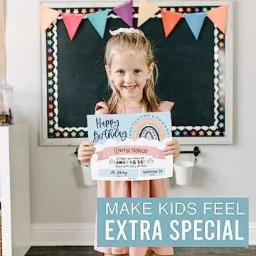 Hadley Designs 25 Boho Birthday Certificates for Kids Classroom Birthday Gifts-Happy Birthday Certif...
