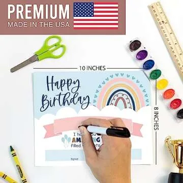 Hadley Designs 25 Boho Birthday Certificates for Kids Classroom Birthday Gifts-Happy Birthday Certificates for Students, Birthday Awards for Students, Classroom Supplies for Teachers Elementary