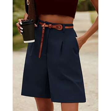 HOTOUCH Women's Comfy Bermuda Shorts with Pockets