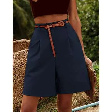 HOTOUCH Women's Comfy Bermuda Shorts with Pockets