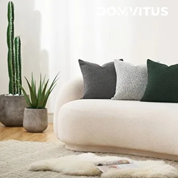 Luxury Boucle Throw Pillow Cover for Sofa - DOMVITUS