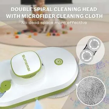 SUNSMAI Window Cleaning Robot, Smart Window Cleaner with Automatic Water Spray, Remote Control Robot Window Washer for Windows/Tiles/Glass Door (SWLR0002)