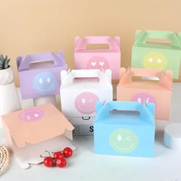 Ojustbeok Pastel Smile Gift Boxes - Perfect for Parties