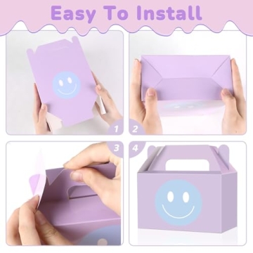 Ojustbeok Pastel Smile Gift Boxes - Perfect for Parties