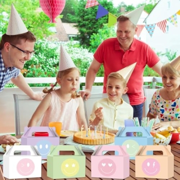 Ojustbeok Pastel Smile Gift Boxes - Perfect for Parties