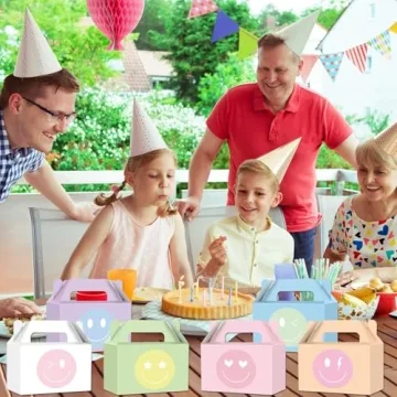Ojustbeok Pastel Smile Gift Boxes - Perfect for Parties