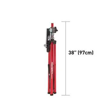 FEEDBACK SPORTS | Ultralight Bike Repair Stand | Bicycle Workstand W/Tripod Base | Lightweight and Durable Aluminum | Red