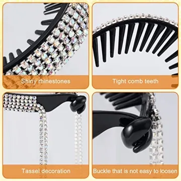 Tassel Ponytail Hair Clips - ANCIRS Rhinestone Accessories