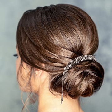 Tassel Ponytail Hair Clips - ANCIRS Rhinestone Accessories