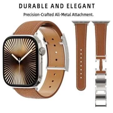 Leather Magnetic Watch Band Compatible with Apple Watch Ultra Band 49mm 46mm 45mm 44mm 42mm 41mm 40mm 38mm,Designer Replacement Strap for Women Men iWatch Ultra 2/Ultra/SE/Series 9/8/7/6/5/4/3/2/1