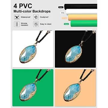 PULUZ Upgrade Light Box & Soft Box, 16"x16" Professional Shooting Tent with 480 LED Lights Photo Studio Light Box Photography with 4 Color PVC Backdrops for Jewelry and Product Photography