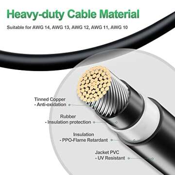 OYMSAE 2 Pairs Solar Connectors Y Branch Parallel Adapter Cable 1 to 2 Solar Panel Connectors Wire P...