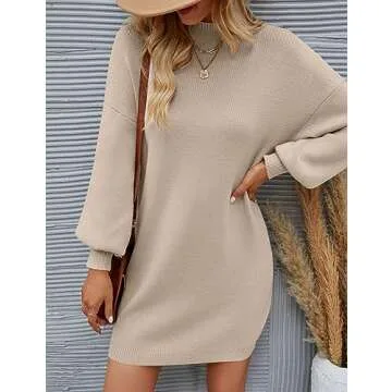 ZESICA Women's Turtleneck Sweater Dress for Winter