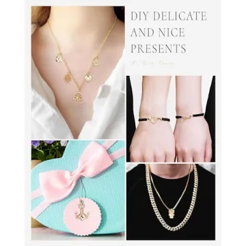 JIALEEY 50PCS Mixed Gold Charms for DIY Jewelry Making