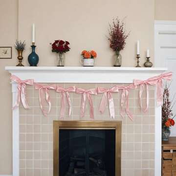 Bow Garland Banner for Elegant Party Decorations