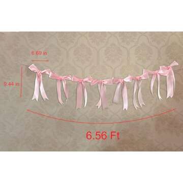 Bow Garland Banner for Elegant Party Decorations