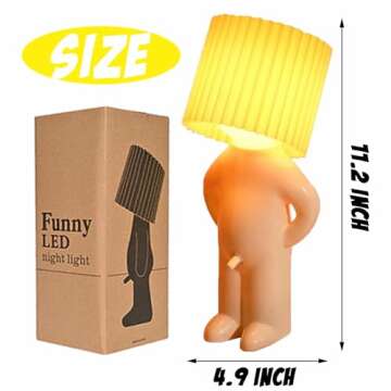 Gifts for Men Women Boyfriend Girlfriend Husband Wife, Funny Birthday Anniversary Gag Gifts, Bedside Table Lamp Night Light, White Elephant Gifts for Adults, Christmas Valentines Gifts for Him Her