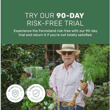 Lettuce Grow Farmstand | 36-Plant Hydroponic Growing System | Outdoor Vertical Garden | Home Gardening w/Self Watering Pump, BPA-Free Food Grade | Made in USA