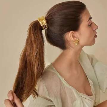Elegant 3 PCS Metal Hair Ties for Chic Women