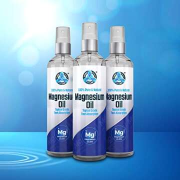 Pure Magnesium Oil Spray - Large 8 fl oz, USP Grade, Pure 100% All Natural, Sourced Directly from th...