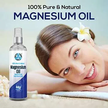 Pure Magnesium Oil Spray - Large 8 fl oz, USP Grade, Pure 100% All Natural, Sourced Directly from the Zechstein Seabed in the Netherlands, No Added Minerals, Official Distributor of Zechstein Inside