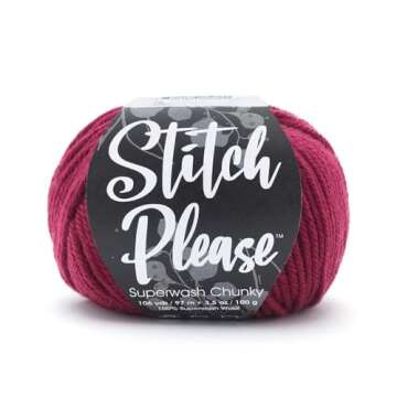 Stitch Please Superwash Chunky, 100% Wool, Machine Washable, Easy Care 2036-13 Capri