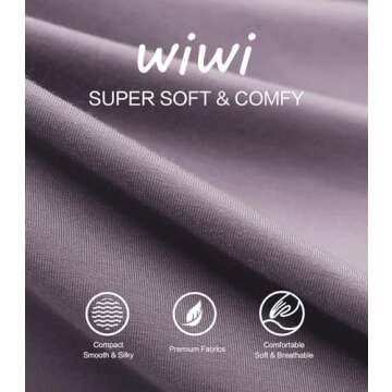 WiWi Viscose from Bamboo Sleep Shorts for Women Casual Lounge Boxers Soft Pajama Wide Leg Bottoms Sleepwear S-XXL, Violet, Small