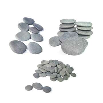 lifetop 120PCS Painting Rocks, DIY Rocks Flat & Smooth Kindness Rocks for Arts, Crafts, Decoration, Medium/Small/Tiny Rocks for Painting,Hand Picked for Painting Rocks…