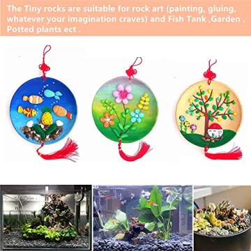 lifetop 120PCS Painting Rocks, DIY Rocks Flat & Smooth Kindness Rocks for Arts, Crafts, Decoration, Medium/Small/Tiny Rocks for Painting,Hand Picked for Painting Rocks…