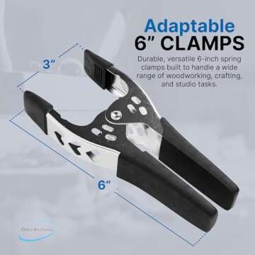 6 Inch Heavy Duty Spring Clamp Set - Perfect for Woodworking