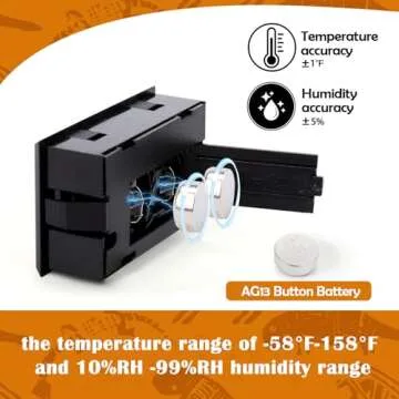 Palksky Bearded Dragon Tank Accessories, 2PCS Reptile Terrarium Thermometer and Humidity Gauge for Jumping Spider, Leopard Gecko, Crested Gecko,Hermit Crab, Gecko, Ball Python, Lizard